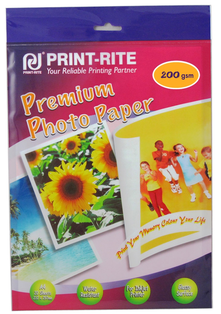 Print Rite PPS035W papier photo glacé A4 200grs 20f